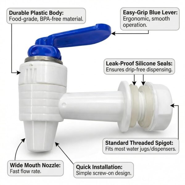 Leak proof universal RO water purifier tap with blue handle